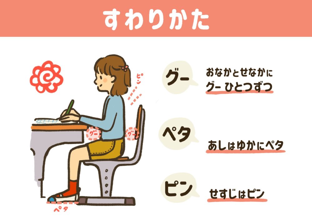 座り方、気を付けるところ