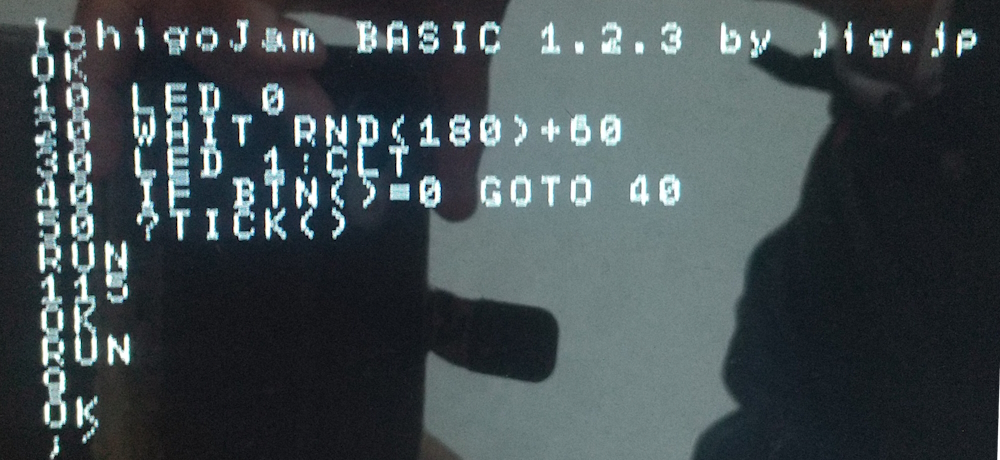 programとその実行した画面