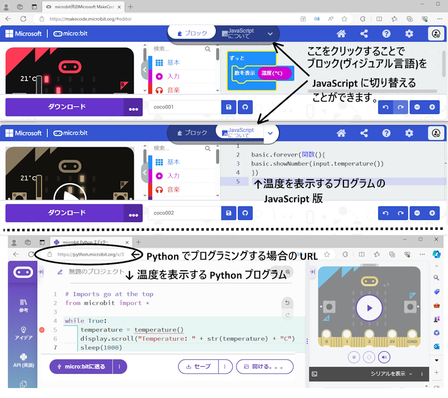 プログラムの比較