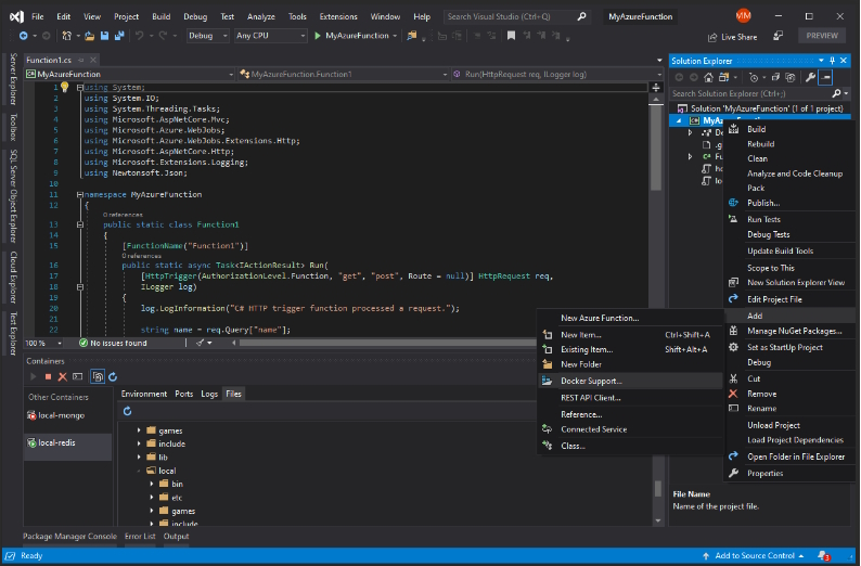 C#開発環境Visual Studio画面